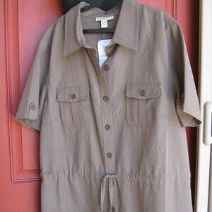 Travel Dress -  Mocha - Light Brown.  Size 16W -  NNW
